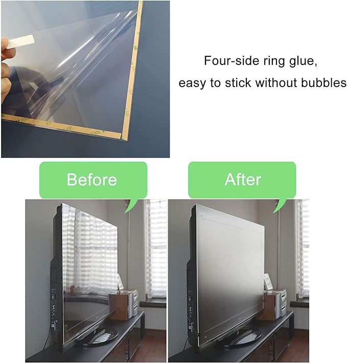 Anti Glare film TV 43Inch Screen Protector LED LCD TV Anti Blue Light Filter Film, Anti-Scratch Injury Against Radiation TV Guard, Relieve Eye Fatigue, Matte - 43in942*529mm