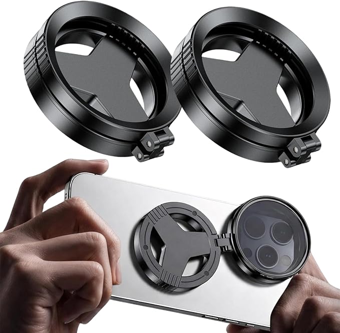 Anti-Glare Magnetic Phone Filter, 52mm Rotatable Expandable Cpl Polarizing Filter, Quick Mount, Reduces Reflections Enhances Colors (2pcs)