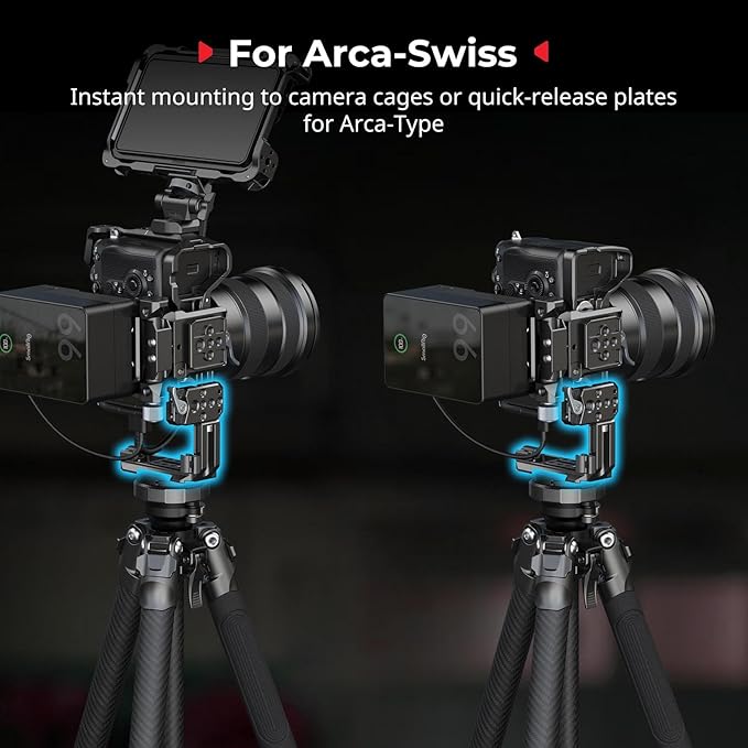 SmallRig Vertical Mount Plate for Cage, Built in 1/4''-20 Thread and Baseplate for Arca-Type, L Bracket Switching Grip for Tripods, for DJI RS 4 Pro/RS 4 Mini/RS 4 / RS 3 Pro / RS3 / RS2-5594