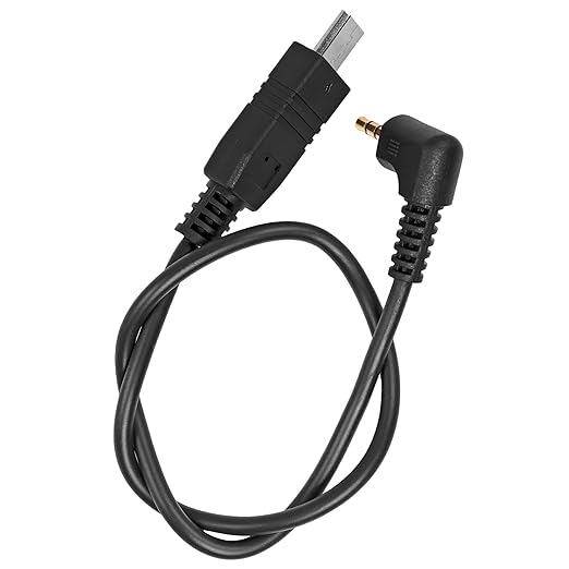 KONDOR BLUE LANC Remote Trigger Shutter Cable (2.5mm to Micro USB, Black)