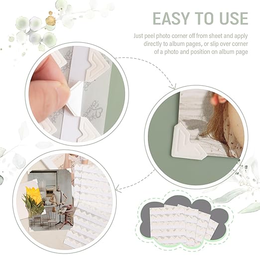 Lineco, Self Adhesive Photo Corners, Archival Quality Acid-Free, 0.5 Inch, Color Ivory (Pack of 252, Set of 1)