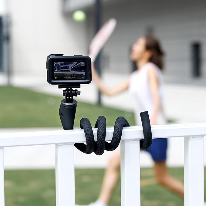 Magnetic Flexible Phone Mount Holder for iPhone 17 16 15 14 Pro & Action Camera,29.5'' Long Arm Bendable Selfie Stick Stand Phone Adapter with 1/4"20 for Osmo 360 Action 5 Pro 4 3 Treadmill Stroller
