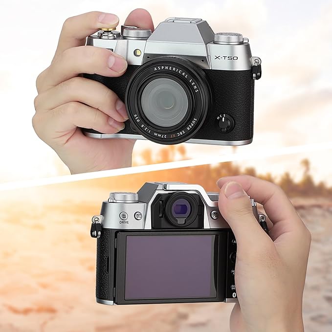 Haoge THB-XT30S Metal Hot Shoe Thumb Up Rest Hand Grip for Fujifilm X-T50 Fuji X-T30 II X-T10 X-T20 X-T30 XT10 XT20 XT30 Camera Silver
