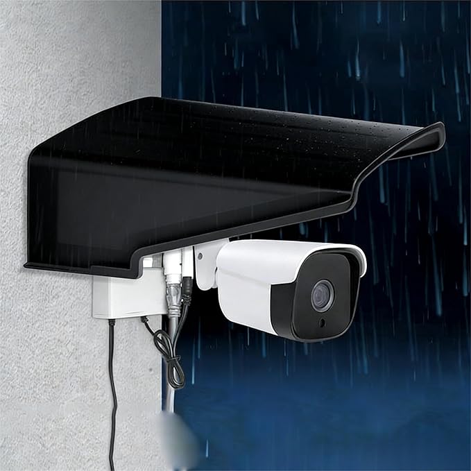 jojofuny Universal Outdoor Camera Rain Cover Sunshade Protective Guard for Security Cameras Weatherproof Dustproof Plastic Shield Easy Installation for Home & Business Use