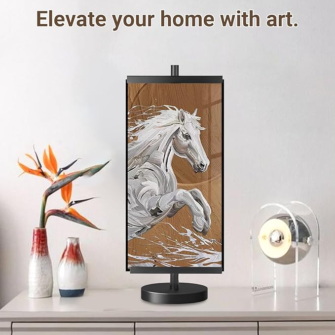 Photo Frame Tabletop Easel Stand-Heavy Duty Tabletop Display Easel, French Style Gold Easel Stand,Picture Frame Stand for Wedding/Art/Photos,Picture Easels (Black, 28inch)