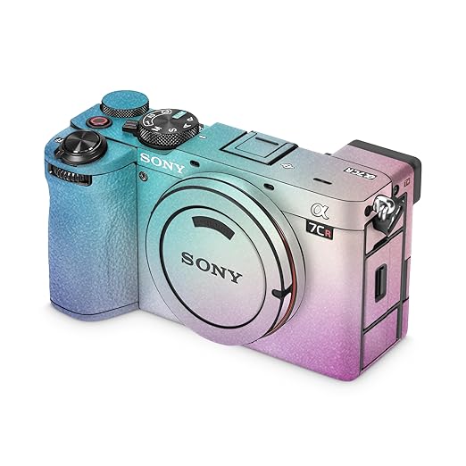 Glossy Glitter Camera Skin Compatible with Sony Alpha 7CR Camera (2023) - Vivid Fog - Premium 3M Vinyl Protective Wrap Decal Cover - Easy to Apply | Crafted in The USA by MightySkins