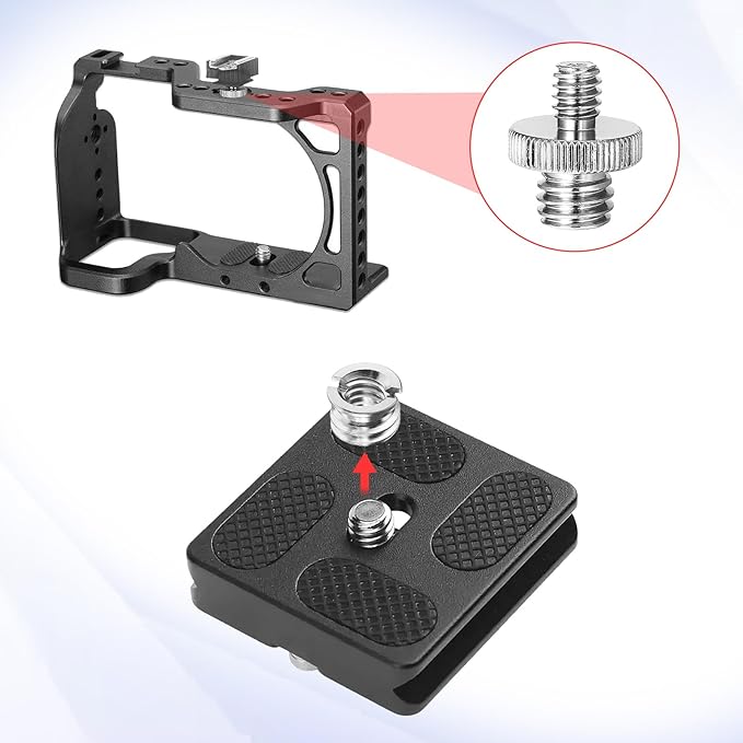 1/4 Inch to 3/8 Inch Tripod Adapter Camera Mount Adapter 3/8 to 1/4 Mount Screws for Camera Cage Mounts Light Stand Monopo Shoulder Tripod