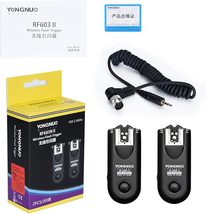 YONGNUO Wireless Shutter Release & Flash Trigger RF-603II N1, for Nikon DSLR D800 / D700 / D300 / D2X / D2H / D200 / D1H / D1X / D3X / D3