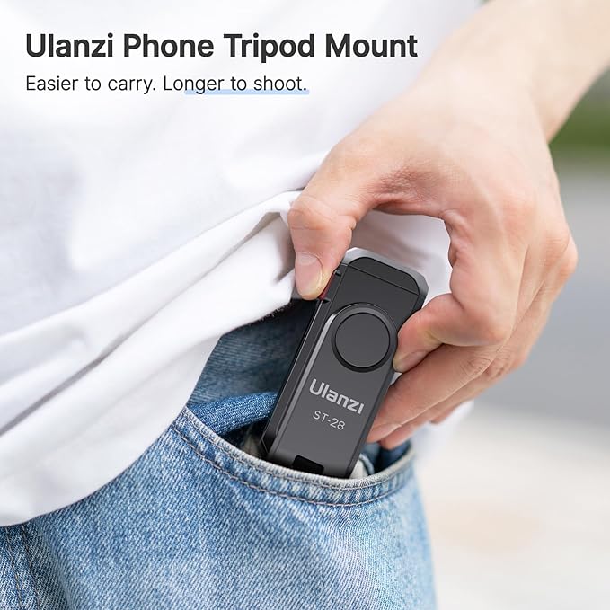 ULANZI Universal Phone Tripod Mount with Cold Shoe Mount, Rotates and Adjustable Clamp Holder Smartphone Clip Adapter for iPhone 11 Pro Max X XR Xs Max 8 7 Plus Samsung Galaxy s10 s9 Note10 Google