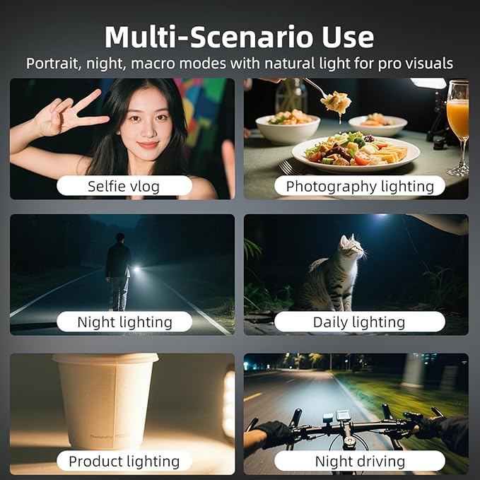 Magnetic Mini Light for DJI Osmo Pocket 3 Action 4/5/Pro Creator Combo Accessories, 2W 600mAh Rechargeable LED Fill Light, 3 Color Modes, 4 Levels Brightness, IPX4 Water Resistance