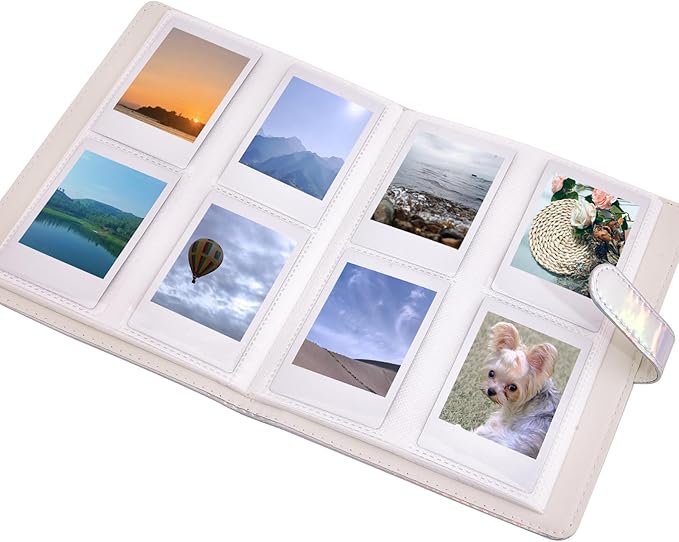 Sunmns Accessories Bundle Kit Compatible with Fujifilm Instax Mini 12 11 9 8 90 70 Instant Camera, Include Album, Film Stickers, Photo Frames, Hanging Frame, Strap (Bright Silvery)