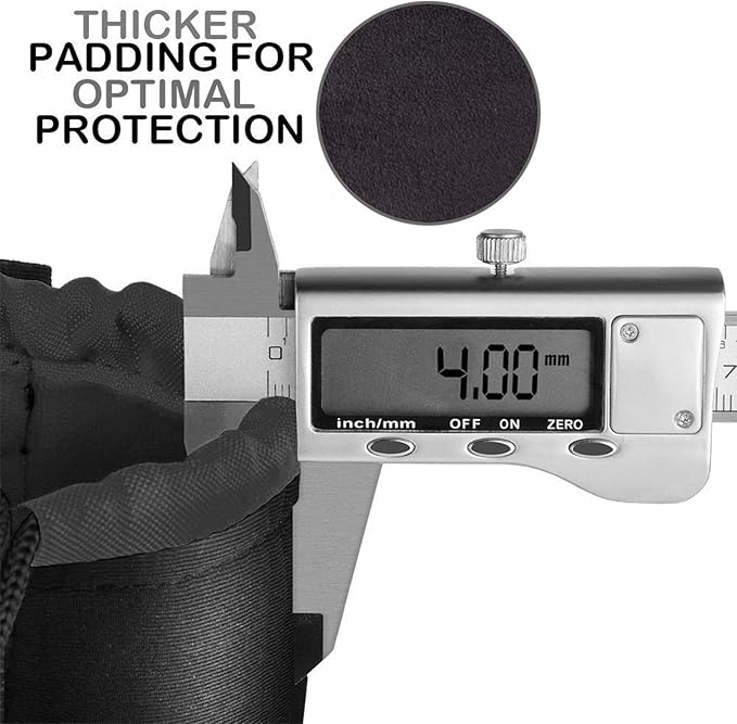 Selens Protective Neoprene Lens Pouch for DSLR Camera Lens Compatible with Sony, Olympus, Panasonic - Thick Padded Medium Camera Lens Case Bag