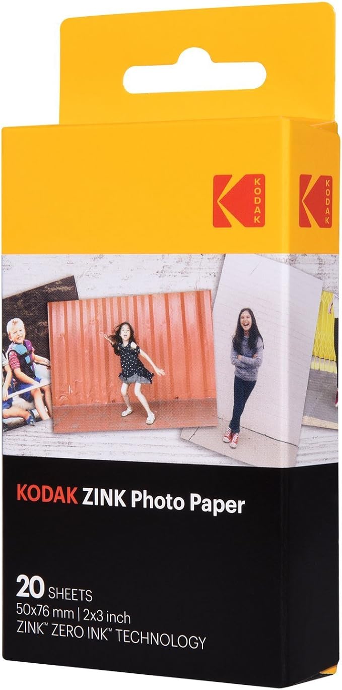 Kodak Printomatic Instant Camera Gift Bundle + Zink Paper (20 Sheets) + 9 Unique Colorful Sticker Sets + Case + Markers + Hanging Frames + Photo Album + Accessories