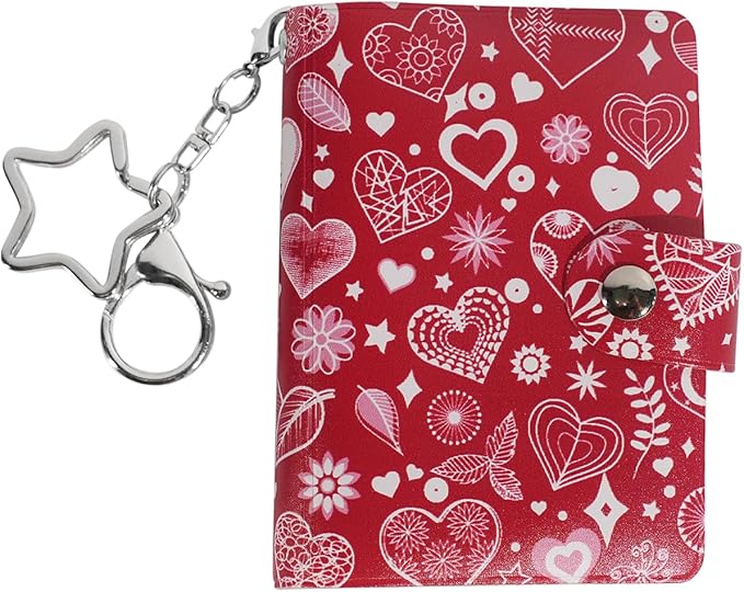 Mini Polaroid Instax Photo Album Book Holds 32 Photos for 2x3 Fujifilm Instax Mini 12 11 9 40 99 90 8 7 Evo LiPlay Instant Camera, Polaroid Snap PIC-300 Z2300 Instant Camera. (Hearts Doodle, 1 Pack)