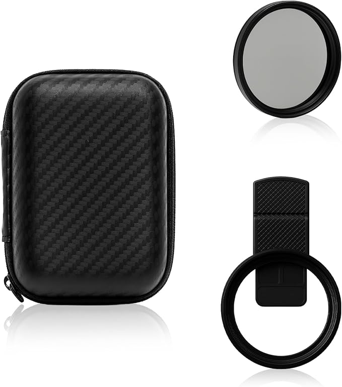 52mm Clip-On Circular Polarizer (CPL) Lens Filter Kit – Professional Phone Camera Filter for iPhone 17–11 & Compatible DSLR Cameras