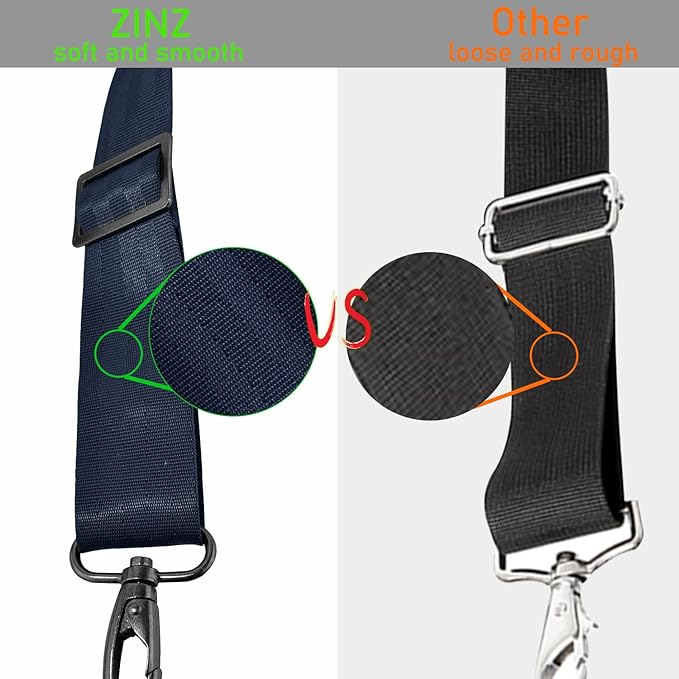 ZINZ 77 Inch Shoulder Strap Univesal Bag Strap with Fixed Pad Ultra Thick Plus Long & Breathable Cushion, Replacement Strap for Bags,Blue