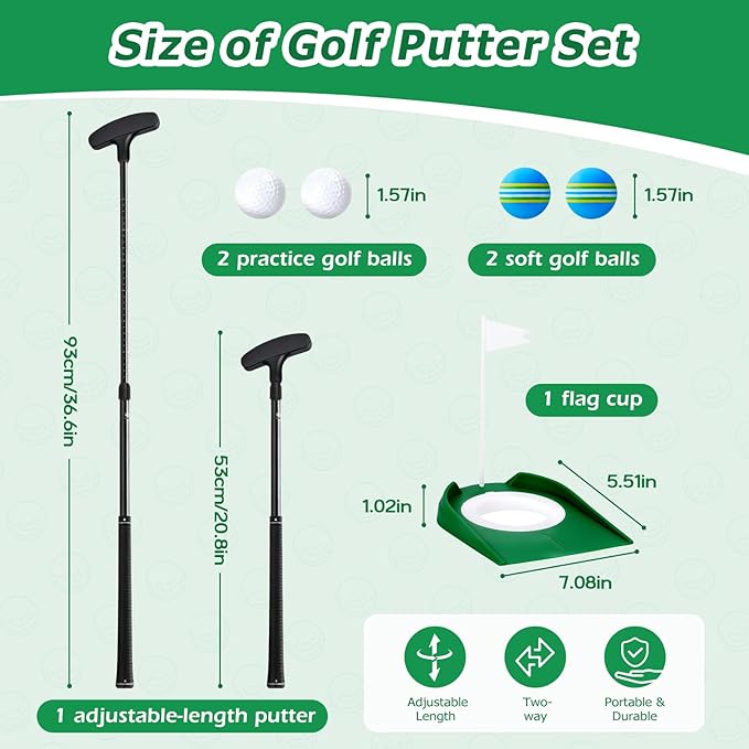 Golf Club Cleaning Kit,Golf Accessories,Golf Cleaning Kit with Golf Club Cleaner Water Brush,Towel,Divot Repair Tool,Groove Sharpener,Golf Ball Alignment Complete Golf Kit