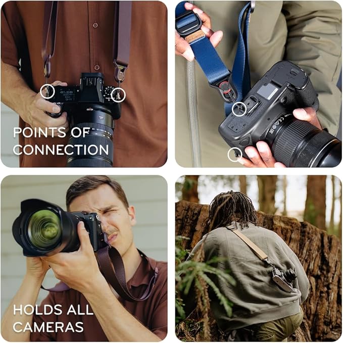 Peak Design Slide Lite Camera Strap, Eclipse, Configurable as a Sling, Neck or Shoulder Strap, Quick Release and Connection, Smooth and Grippy Side, Camera Straps for Photographers, 200 lb Capacity