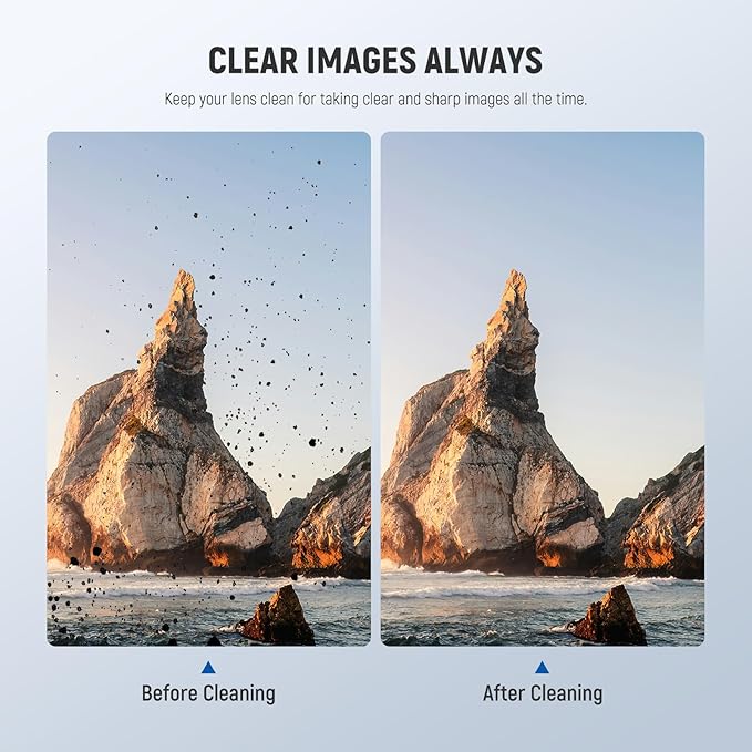 NEEWER 16 in 1 Camera Lens Cleaning Kit, 1x Brush + 1x Air Blower + 1x Cleaning Swab for 24mm Full Frame Sensor + 1x Cleaner Spray + 2X Cloth + 10x Wet Lens Wipe, HM-44