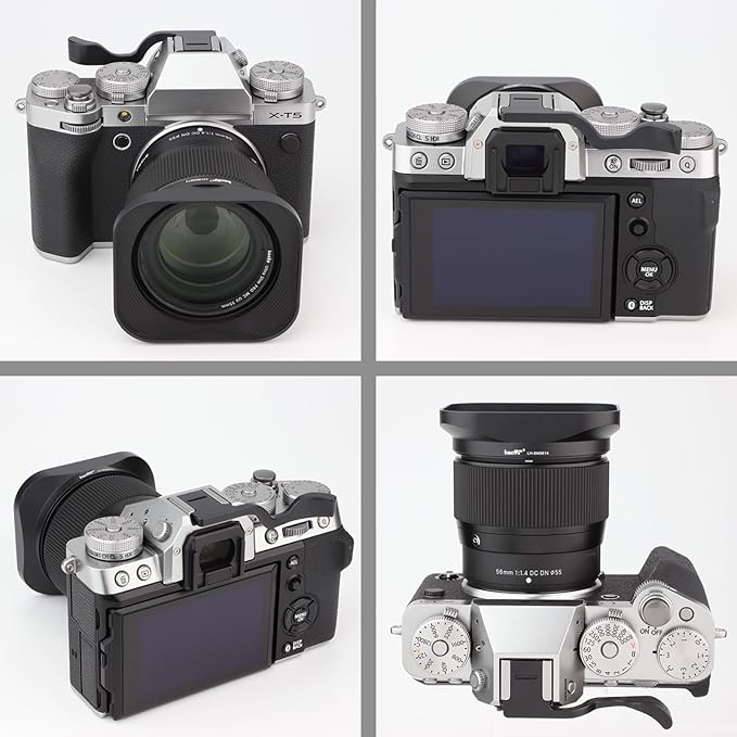 Haoge Thumb Up Rest Hand Grip for Fujifilm XT5 (Black for Fuji X-T5)