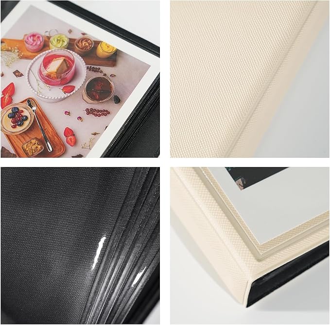 iFreak Polaroid Photo Album Book Fits For Fujifilm Instax Wide Square Picture Album, Holds Square Instant Square SQ1 SQ6 SQ10 SQ20 Camera Film Polaroid 600 i Type 3.5x4.25 inch Film (Beige)