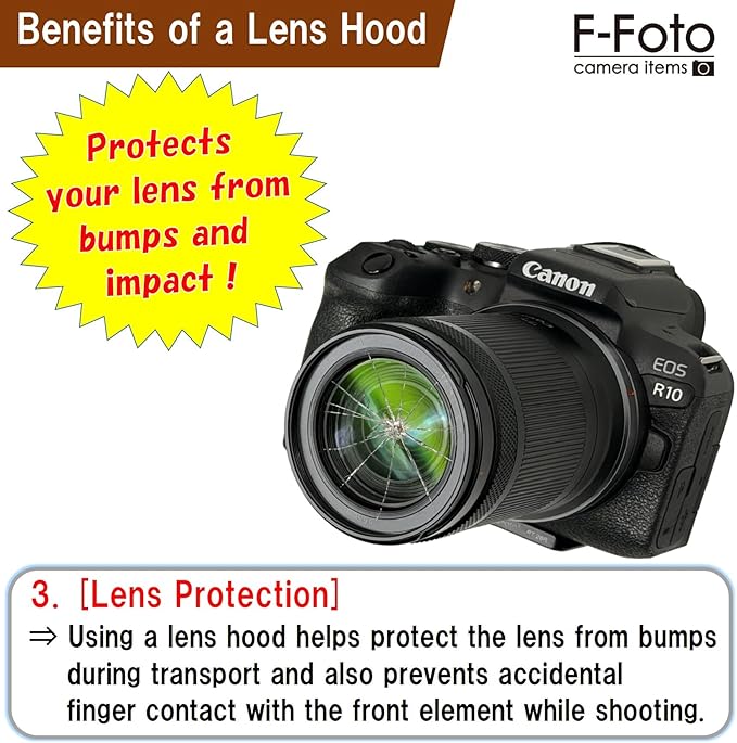 F-Foto HF-52U 52mm Metal Screw-in Lens Hood — Anodized Aluminum, Threaded Inner Ring for 52mm Filters — Durable Protective Hood for Nikon Z 28mm/40mm & 52mm Lenses — Inspected in Japan,HF-52U