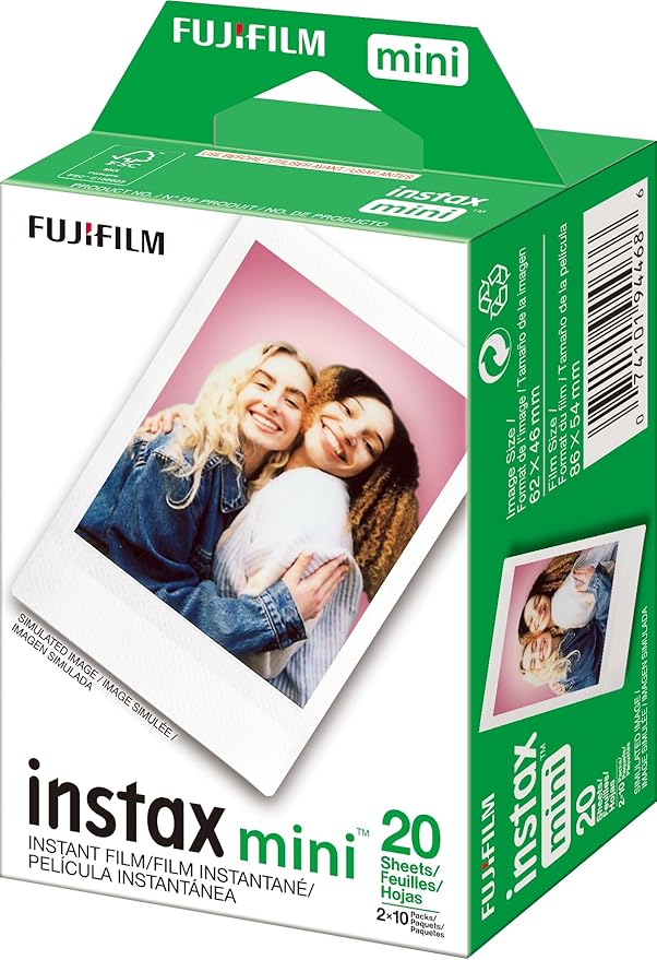 Fujifilm Instax Mini Twin Pack Instant Film (16437396) Bundle with Frame for Instax Mini Prints (100 Sheets)