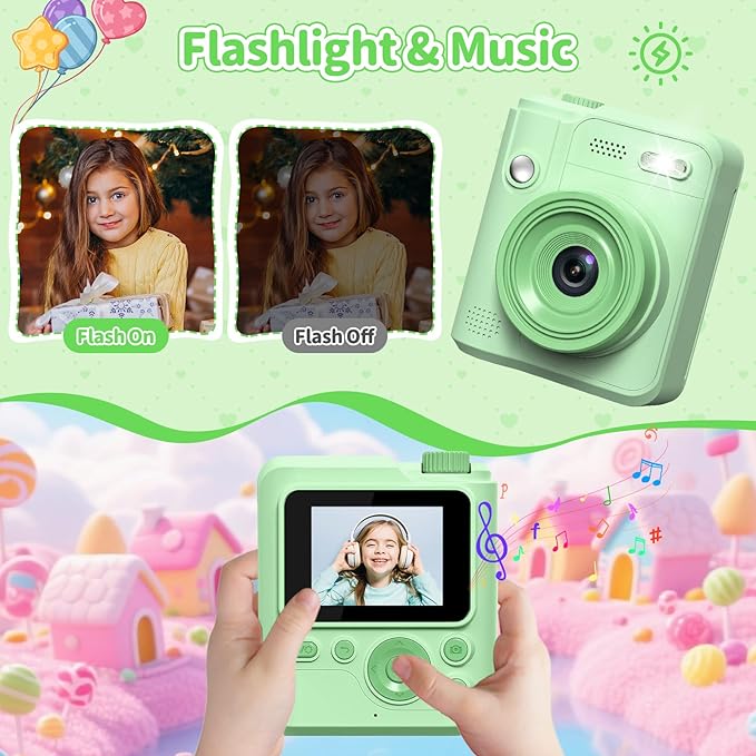 Kids Camera Gifts for Girls Boys - Christmas Birthday Xmas Gift for Girl Boy Age 3 4 5 6 7 8 9 10 11 12 Year Old - Instant Print Digital Toys Ages 3-5 6-8 8-12 Years Olds - Toddler Learning Kid Toy