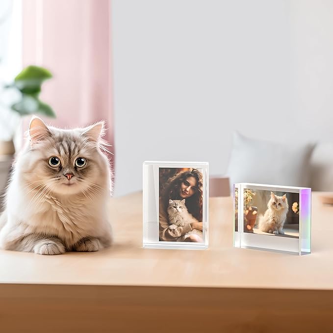 WINKINE Instax Frame, Acrylic Photo Frame for Wide Instax Film & 2 Mini Film 2x3, 108mm x86mm, Mini Polaroid Frame for Wide Format Cameras, 300, 210, 200 Printers