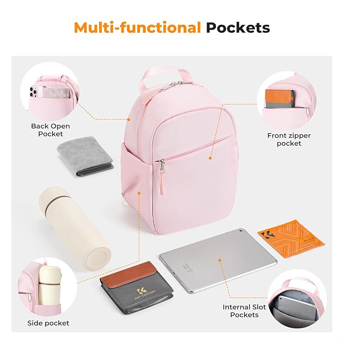 K&F CONCEPT Small Camera Bag for Photographer, Camera Sling Crossbody bag for DSLR/SLR/Mirrorless Camera, Compact Camera Case for Men and Women, Light Pink