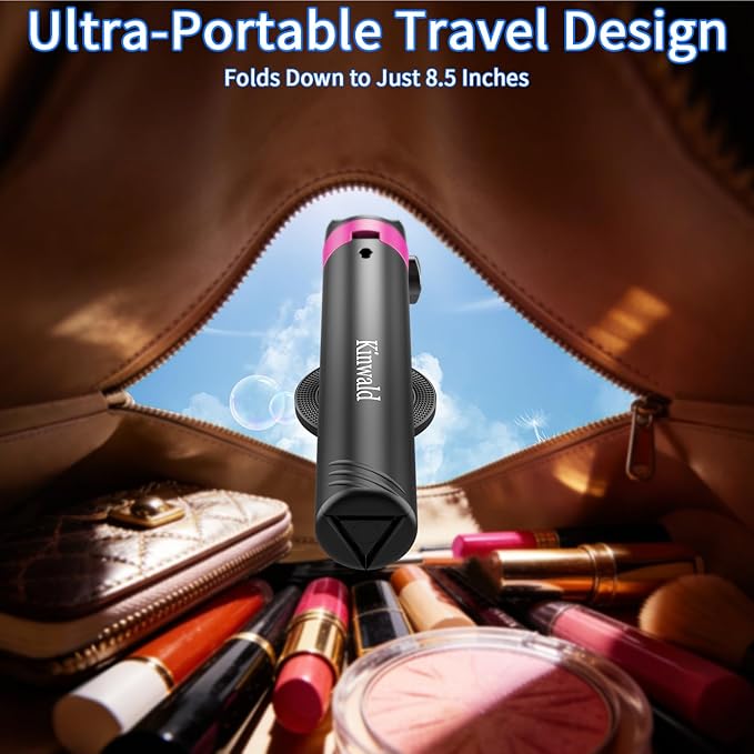 57" MagSafe Compatible Phone Tripod with Remote, Strong Magnetic Selfie Stick, Secure & Portable Tripod for iPhone Android, Travel Video Recording & Vlog (Black)