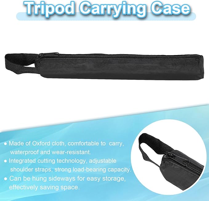 PATIKIL Black Nylon Tripod Case, 11.42"x2.36", 1Pack, Unisex, Classic Style, Soft Shell, Zipper Closure, Shoulder Strap, Tripod and Monopod Case