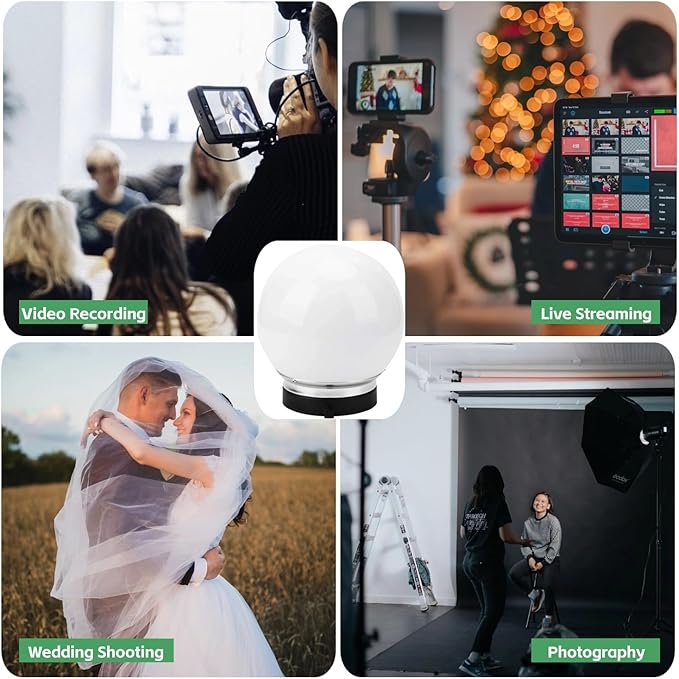 Soft Light Ball for Photography, 15cm Translucent Diffuser Soft Light Ball for Bowens Mount, 360° Lighting Angle, General Flash Lampshade Diffusion Dome for Advertising Art Portrait