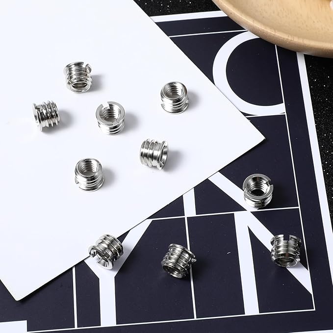 Standard 1/4"-20 Female to 3/8"-16 Male Tripod Adapter 10PCS Reducer Bushing Converter for DSLR Camera Camcorder Monopod Stand