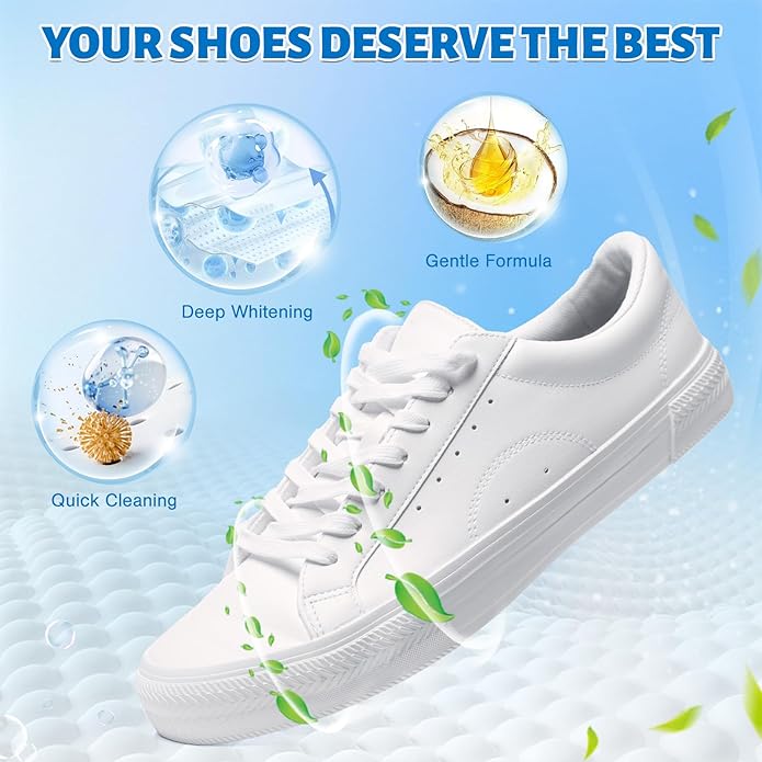 Shoe Cleaner, Sneaker Cleaner Foam for Removing Stains and Dirt, Shoe Cleaning Kit for White Shoes
