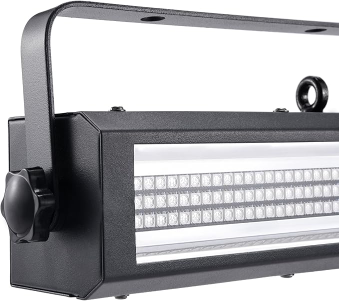 MFL. S100 Strobe Light 132-LED RGB Stage Lighting Strobe Blinder and Wash Light DJ Disco Lights Sound Activated Modes DMX Control All in One for DJ Party Stage Lives Concert
