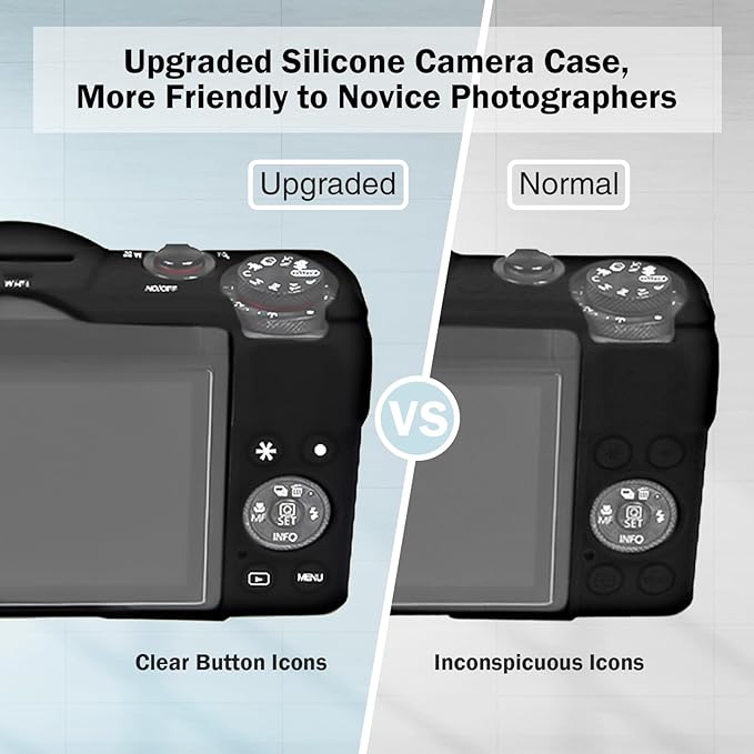 Easy Hood Case for Canon Powershot G7 X Mark III Digital Camera, Soft Silicone Protective Cover with Button Marker Removable Lens Cover for Canon Powershot G7X Mark III DSLR Camera Black