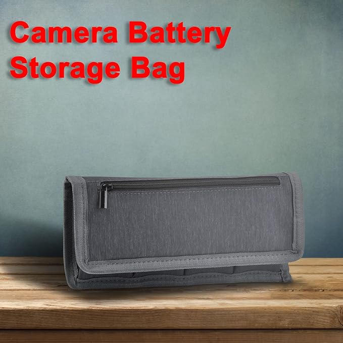 PowerTrust 2Pcs Battery Storage Case Bag for LP-E6 EN-EL15 NP-FW50 NP-F550 DSLR Camera Batteries and AA AAA Battery