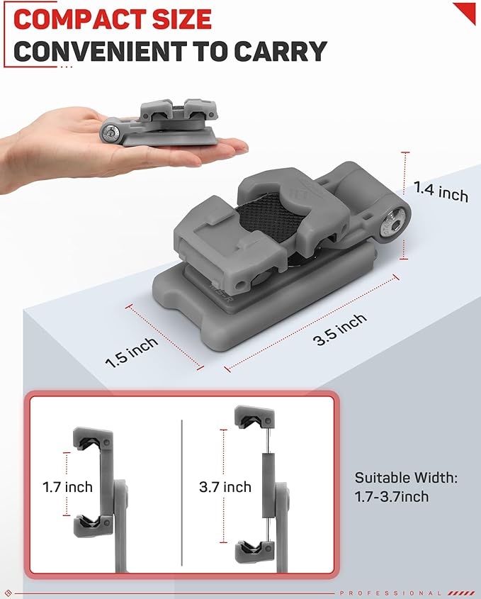 IFOOTAGE Universal Phone Tripod Mount Adapter with Cold Shoe, 360° Rotation Cell Phone Holder for Tripod, Selfie Stick, Desk Phone Stand with Adjustable Clamp, Gray