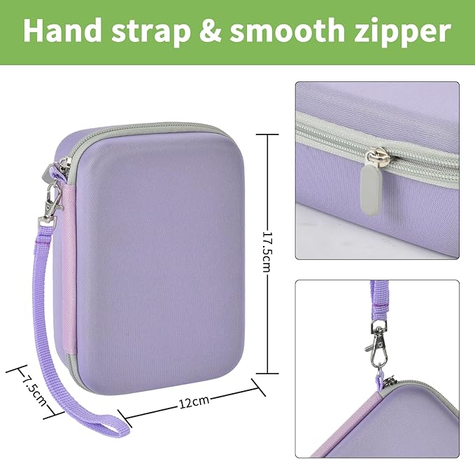 USB Flash Drive Case, SD Card & Memory Stick & Thumb Drives Pouch for SanDisk, for Samsung, Hard Shell Protective Storage Organizer - for IT Admins, Photographers & Film Crews - Box Only- (Purple)