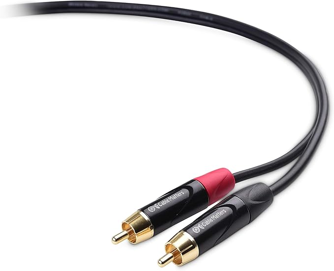 Cable Matters Dual RCA to XLR Unbalanced Interconnect Cable - 6ft, XLR to RCA Cable, Male to Male