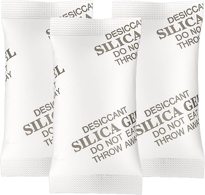 MakMeFre 50Gram(10Packets) Food Grade Moisture Absorbers Silica Gel Packs Desiccant for Moisture Storage Control