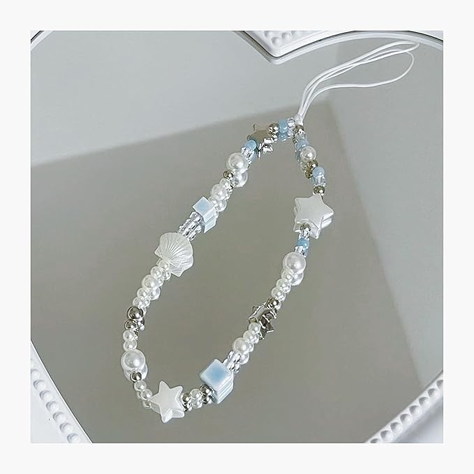 Beaded Camera Wrist Strap Cute Digital Camera Charm Lanyard Phone Charms Strap Beaded Camera Chain for Phone Bag Keychain