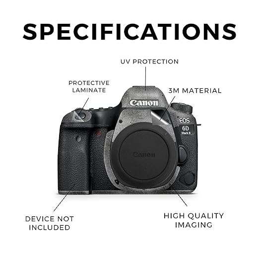 Glossy Glitter Camera Skin Compatible with Canon EOS 6D Mark II Camera (2017) - Scratched Up - Premium 3M Vinyl Protective Wrap Decal Cover - Easy to Apply | Crafted in The USA by MightySkins
