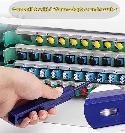Zenithra Fiber Optic Cleaner,Fiber Optic Cleaning Pen 1.25mm Ferrules LC/MU FTTH Connector Cleaning Tools with 800+ Times