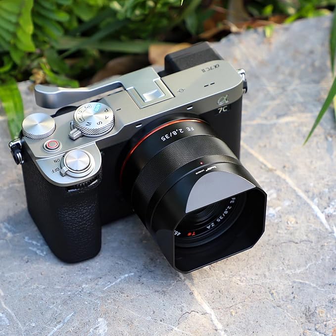 Haoge LH-RX1B Square Metal Bayonet Lens Hood Shade for Sony FE 35MM F2.8 55MM/F1.8 Carl Zeiss Sonnar T* FE 24mm F1.8 ZA E Mount Lens