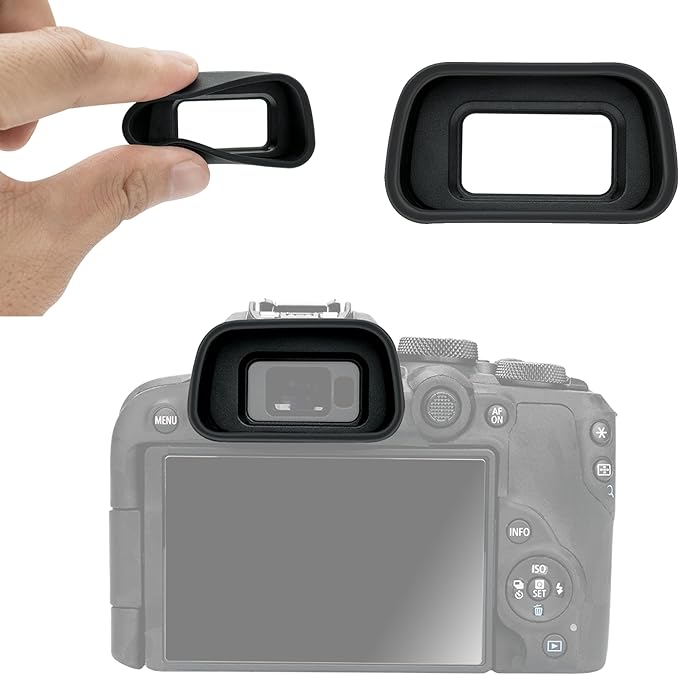 EOS R10 Eye Cup Eyecup Eyepiece, Extended Long Soft Eyecup Eyepiece Viewfinder for Canon EOS R10 Mirrorless Camera, Soft Silicone Material, Comfortable for Eyeglass Wearers