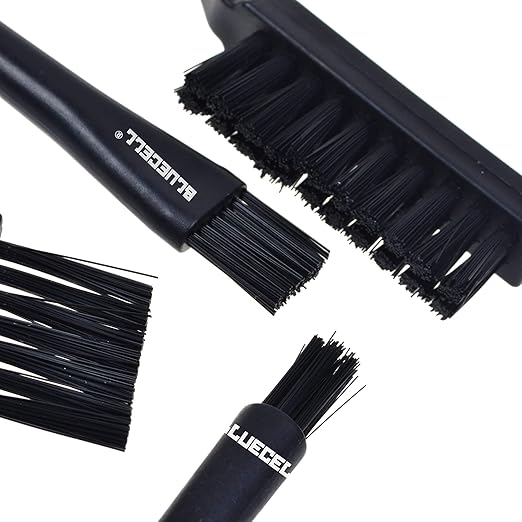 BLUECELL Set of 4 Plastic Handle Nylon Anti-Static Brushes for Cleaning Keyboard Circuit Board