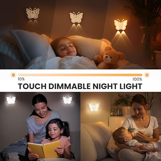 LOFTEK Night Light, Rechargeable Motion Sensor Lights, LED Color Change & Dimmable Light for Kids, Toddler, Adults, Nursery, Wireless Stick on Wall, Bedroom, Bathroom, Stairs, Cabinet White, 8 Pack