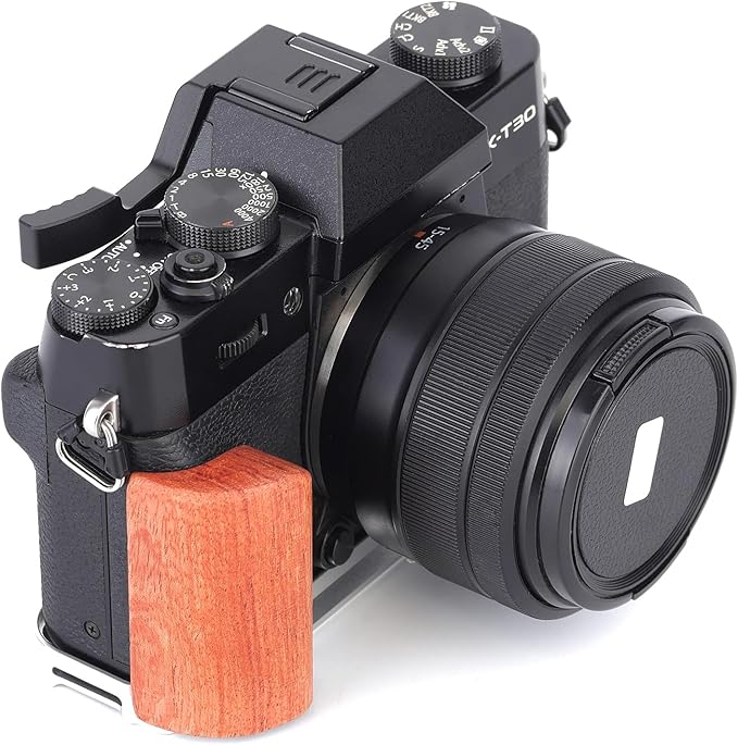 Metal Thumbs Up Grip Compatible with Fuji Fujifilm X-T30III/X-T20III/X-T10III/X-T30II/X-T20II/ X-T10II/XT30/XT20/XT10/X-T50 Mirrorless Cameras Thumb Rest Support with Hot Shoe Cover (Black)